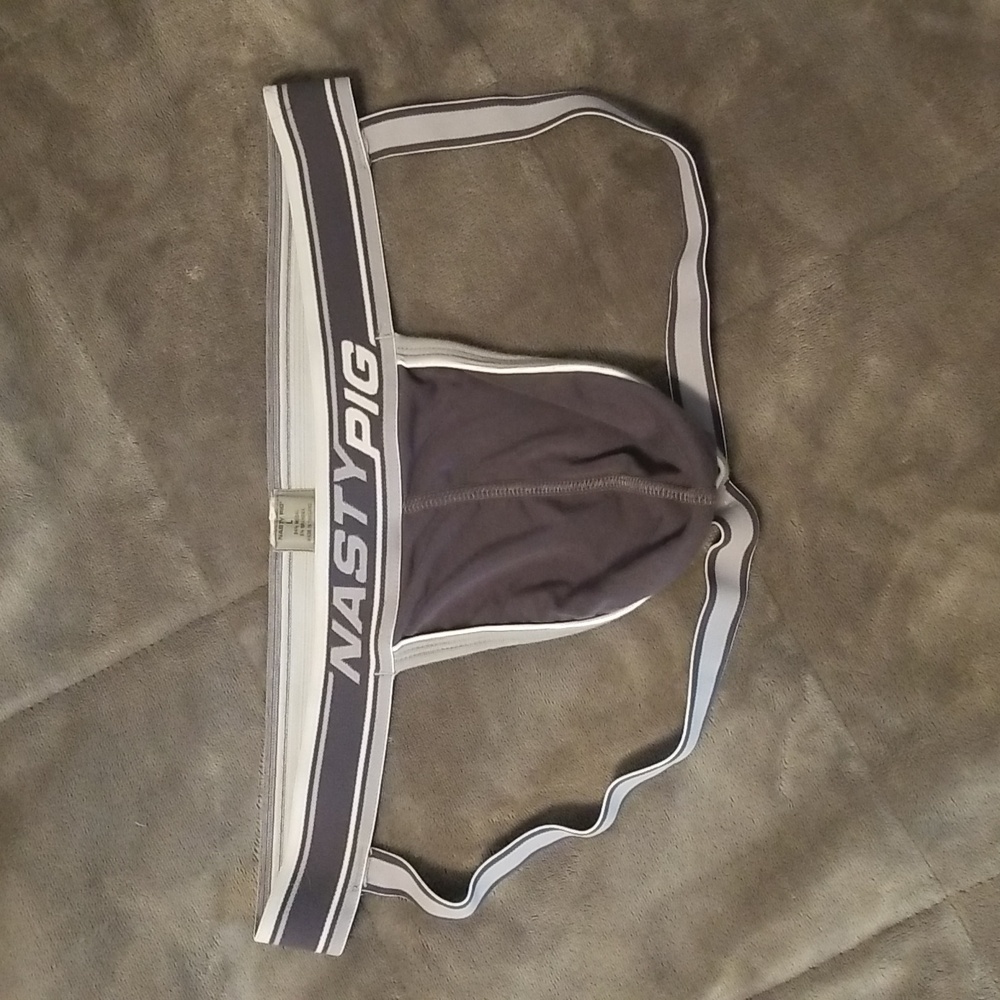 Nasty Pig Jock - Large - Grey/White